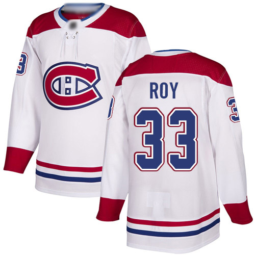 Reebok Men's Patrick Roy Authentic White Away Jersey: NHL #33 Montreal Canadiens