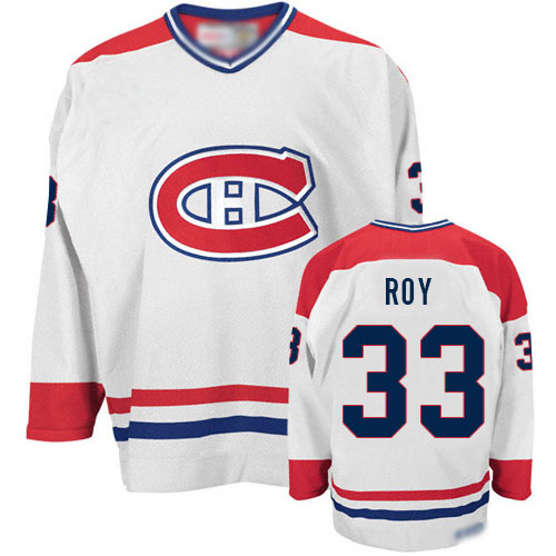 CCM Men's Patrick Roy Premier White Jersey: NHL #33 Montreal Canadiens Throwback