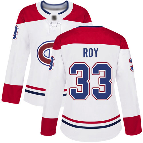 Reebok Women's Patrick Roy Authentic White Away Jersey: NHL #33 Montreal Canadiens