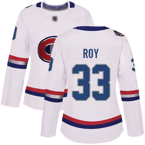 Adidas Women's Patrick Roy Authentic White Jersey: NHL #33 Montreal Canadiens 2017 100 Classic