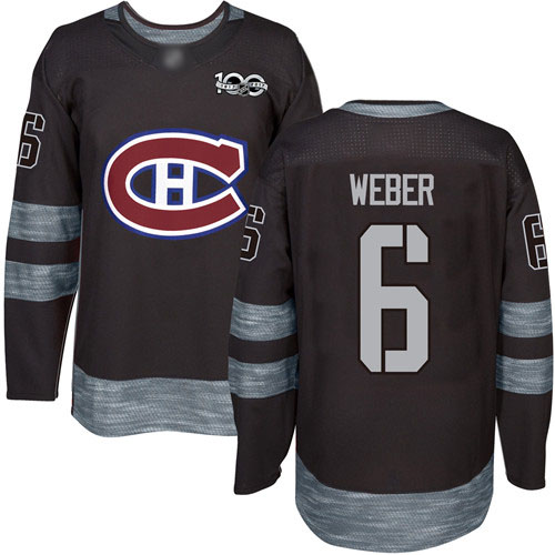 Adidas Men's Shea Weber Authentic Black Jersey: NHL #6 Montreal Canadiens 1917-2017 100th Anniversary
