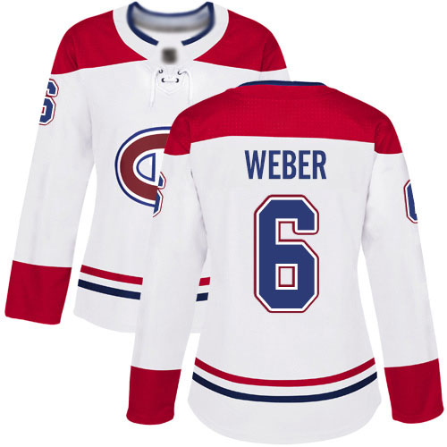 Reebok Women's Shea Weber Authentic White Away Jersey: NHL #6 Montreal Canadiens