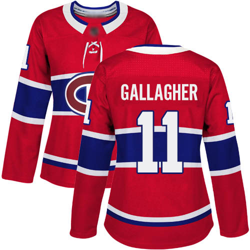 Adidas Women's Brendan Gallagher Authentic Red Home Jersey: NHL #11 Montreal Canadiens
