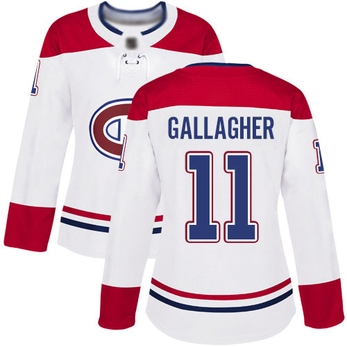 Reebok Women's Brendan Gallagher Authentic White Away Jersey: NHL #11 Montreal Canadiens