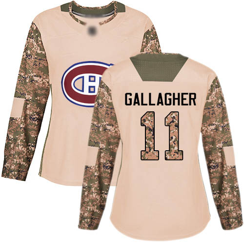 Adidas Women's Brendan Gallagher Authentic Camo Jersey: NHL #11 Montreal Canadiens Veterans Day Practice
