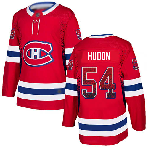 Adidas Men's Charles Hudon Authentic Red Jersey: NHL #54 Montreal Canadiens Drift Fashion
