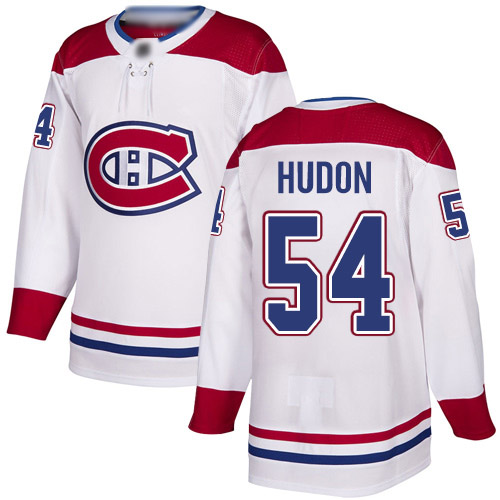 Reebok Men's Charles Hudon Authentic White Away Jersey: NHL #54 Montreal Canadiens