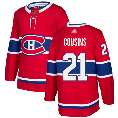 Adidas Men's David Schlemko Premier Red Home Jersey: NHL #21 Montreal Canadiens