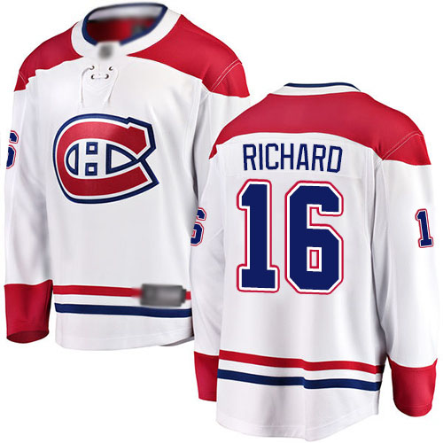 Fanatics Branded Youth Henri Richard Breakaway White Away Jersey: NHL #16 Montreal Canadiens