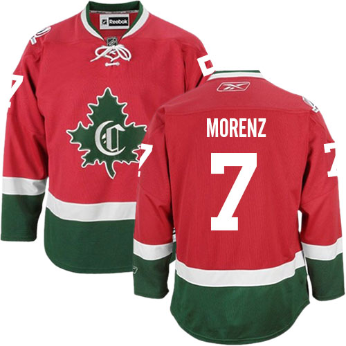Reebok Men's Howie Morenz Authentic Red Third Jersey: NHL #7 Montreal Canadiens New CD