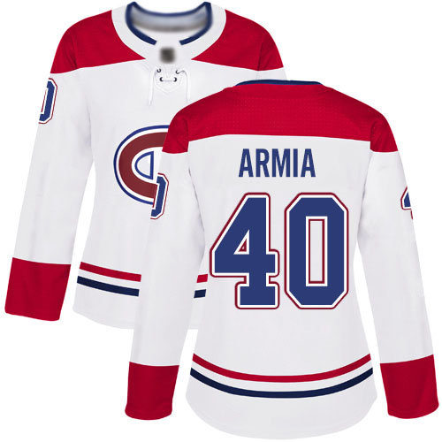 Adidas Women's Joel Armia Authentic White Away Jersey: NHL #40 Montreal Canadiens