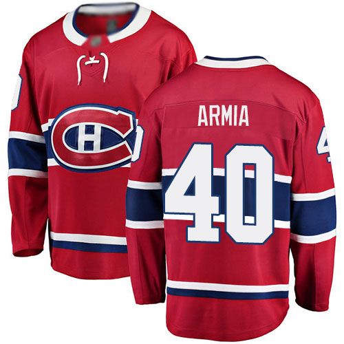 Fanatics Branded Men's Joel Armia Breakaway Red Home Jersey: NHL #40 Montreal Canadiens