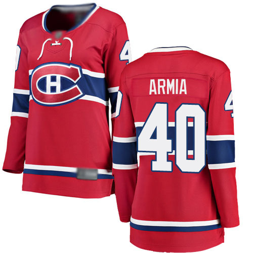 Fanatics Branded Women's Joel Armia Breakaway Red Home Jersey: NHL #40 Montreal Canadiens