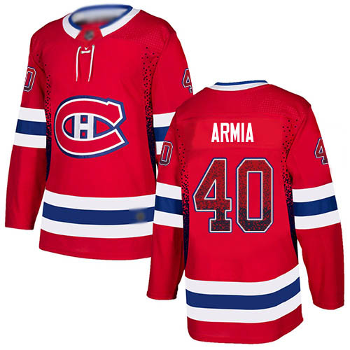 Adidas Men's Joel Armia Authentic Red Jersey: NHL #40 Montreal Canadiens Drift Fashion