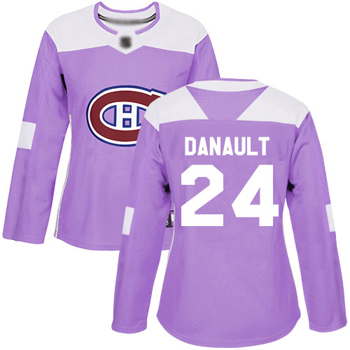Adidas Women's Phillip Danault Authentic Purple Jersey: NHL #24 Montreal Canadiens Fights Cancer Practice