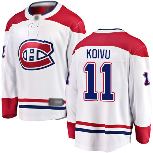 Fanatics Branded Men's Saku Koivu Breakaway White Away Jersey: Hockey #11 Montreal Canadiens